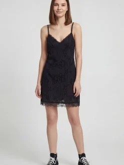 MyMo Damen Kleid in schwarz - Länge: mittel