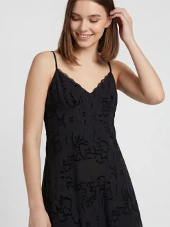 MyMo Damen Kleid in schwarz - Länge: mittel
