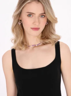 MyMo Damen Kleid in schwarz - Länge: mittel