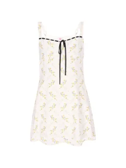 MyMo Damen Kleid in weiß - Länge: mittel