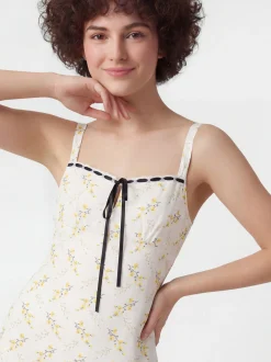 MyMo Damen Kleid in weiß - Länge: mittel