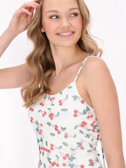MyMo Damen Kleid in weiß - Länge: mittel