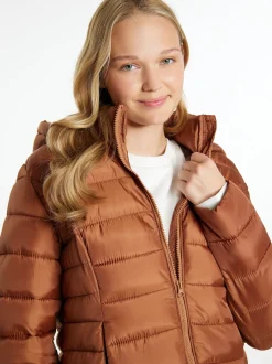 MyMo Damen leichte Steppjacke in braun