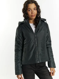 MyMo Damen Leicht wattierte Jacke in anthrazit