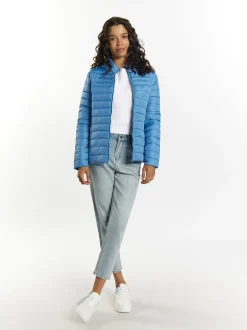 MyMo Damen Leicht wattierte Jacke in blau