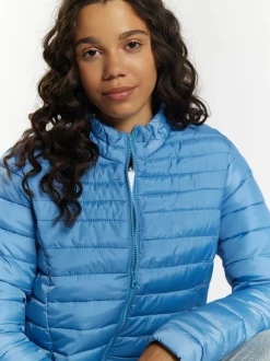 MyMo Damen Leicht wattierte Jacke in blau