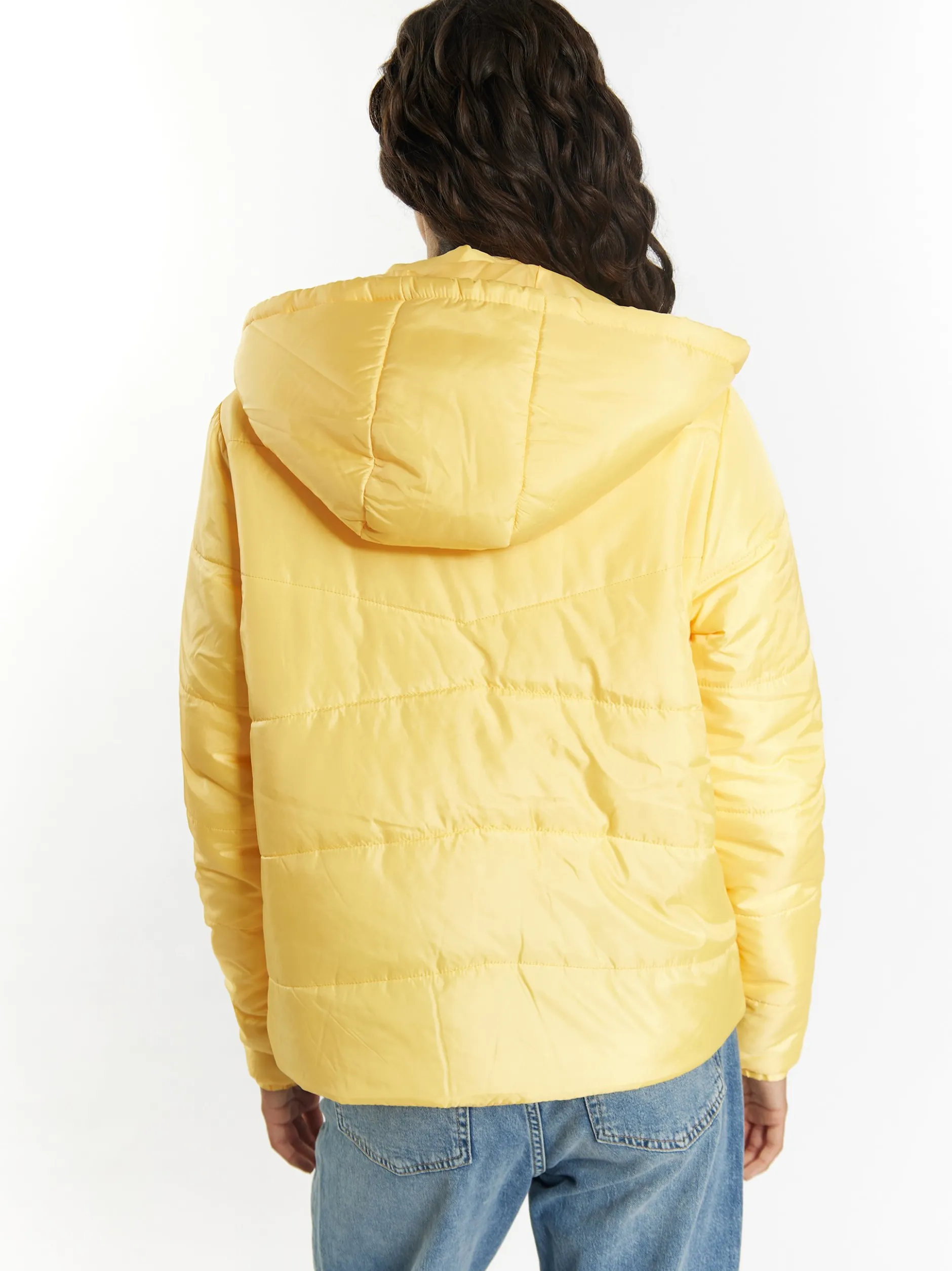 MyMo Damen Leicht wattierte Jacke in gelb