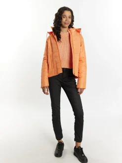 MyMo Damen Leicht wattierte Jacke in orange