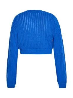 MyMo Damen Pullover in blau - Ausschnitt: Rundhals