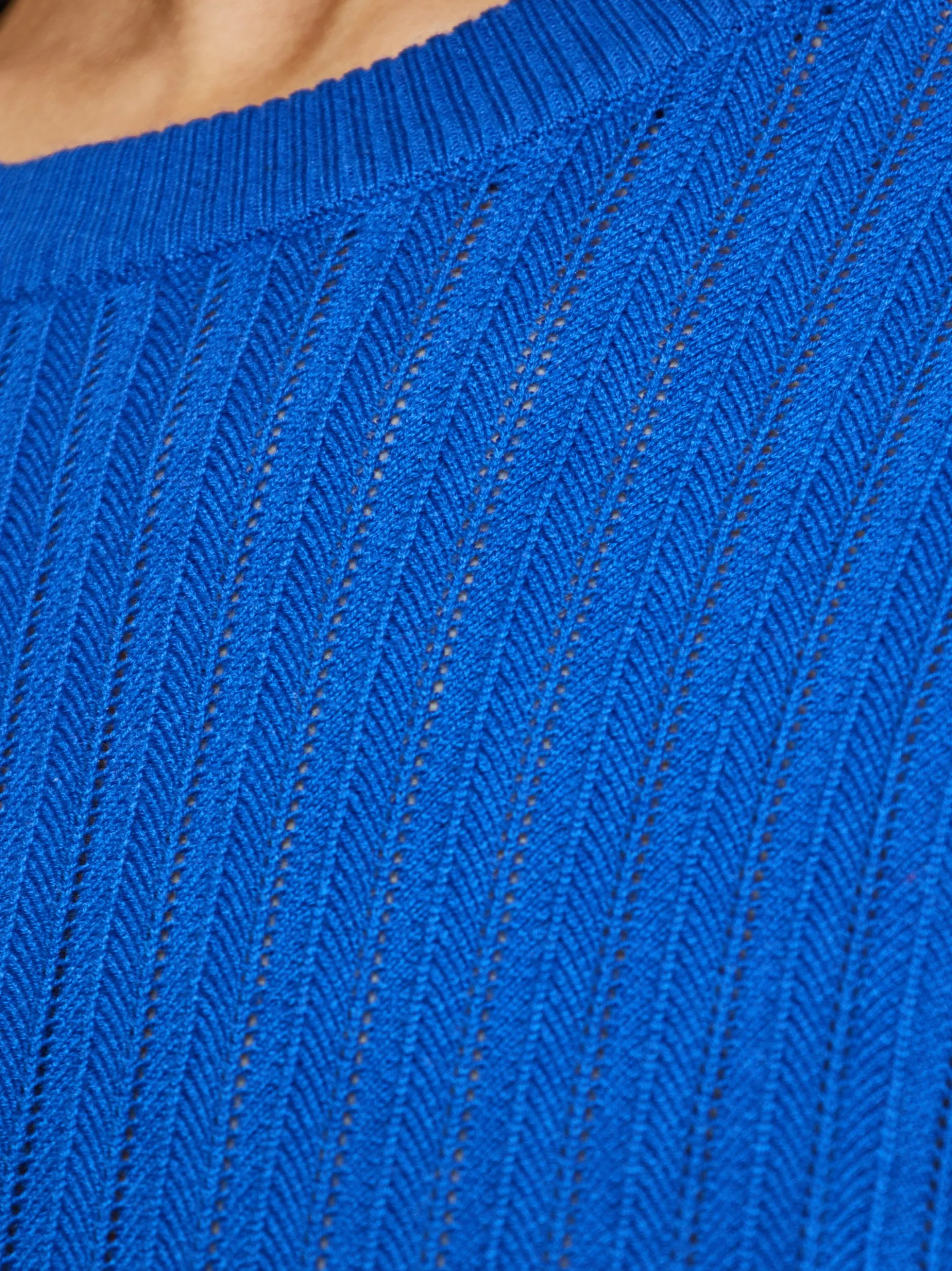MyMo Damen Pullover in blau - Ausschnitt: Rundhals