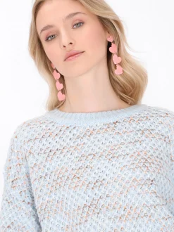 MyMo Damen Pullover in blau - Ausschnitt: Rundhals
