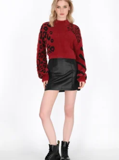MyMo Damen Pullover in bordeaux