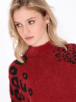 MyMo Damen Pullover in bordeaux