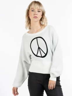 MyMo Damen Pullover in ecru - Ausschnitt: Rundhals