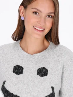 MyMo Damen Pullover in grau - Ausschnitt: Rundhals
