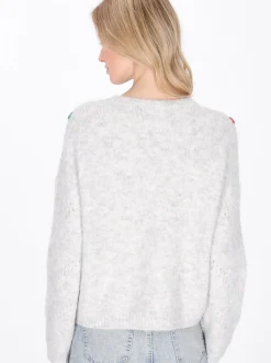 MyMo Damen Pullover in grau - Ausschnitt: Rundhals