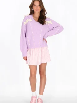 MyMo Damen Pullover in lila