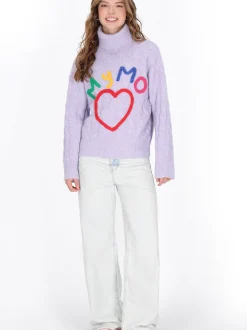 MyMo Damen Pullover in lila