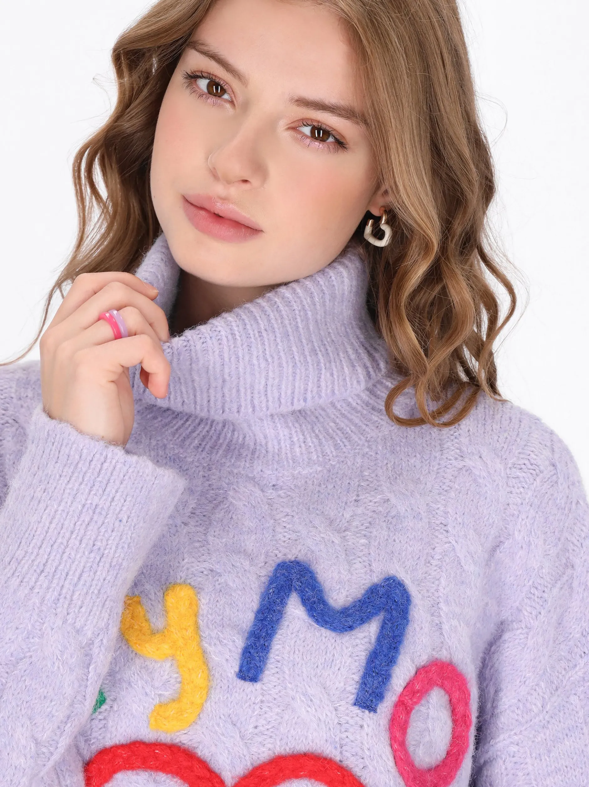 MyMo Damen Pullover in lila