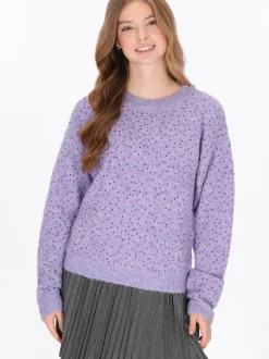 MyMo Damen Pullover in lila - Ausschnitt: Rundhals