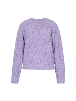 MyMo Damen Pullover in lila - Ausschnitt: Rundhals