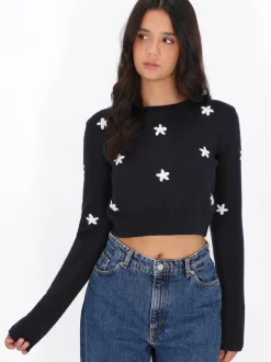 MyMo Damen Pullover in marine - Ausschnitt: Rundhals