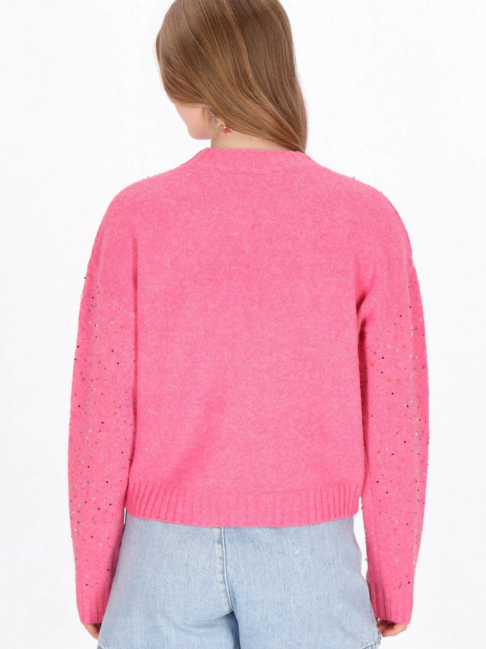 MyMo Damen Pullover in pink - Ausschnitt: Rundhals