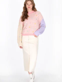 MyMo Damen Pullover in rosa