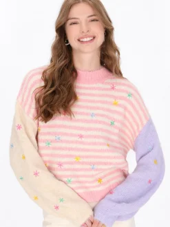 MyMo Damen Pullover in rosa