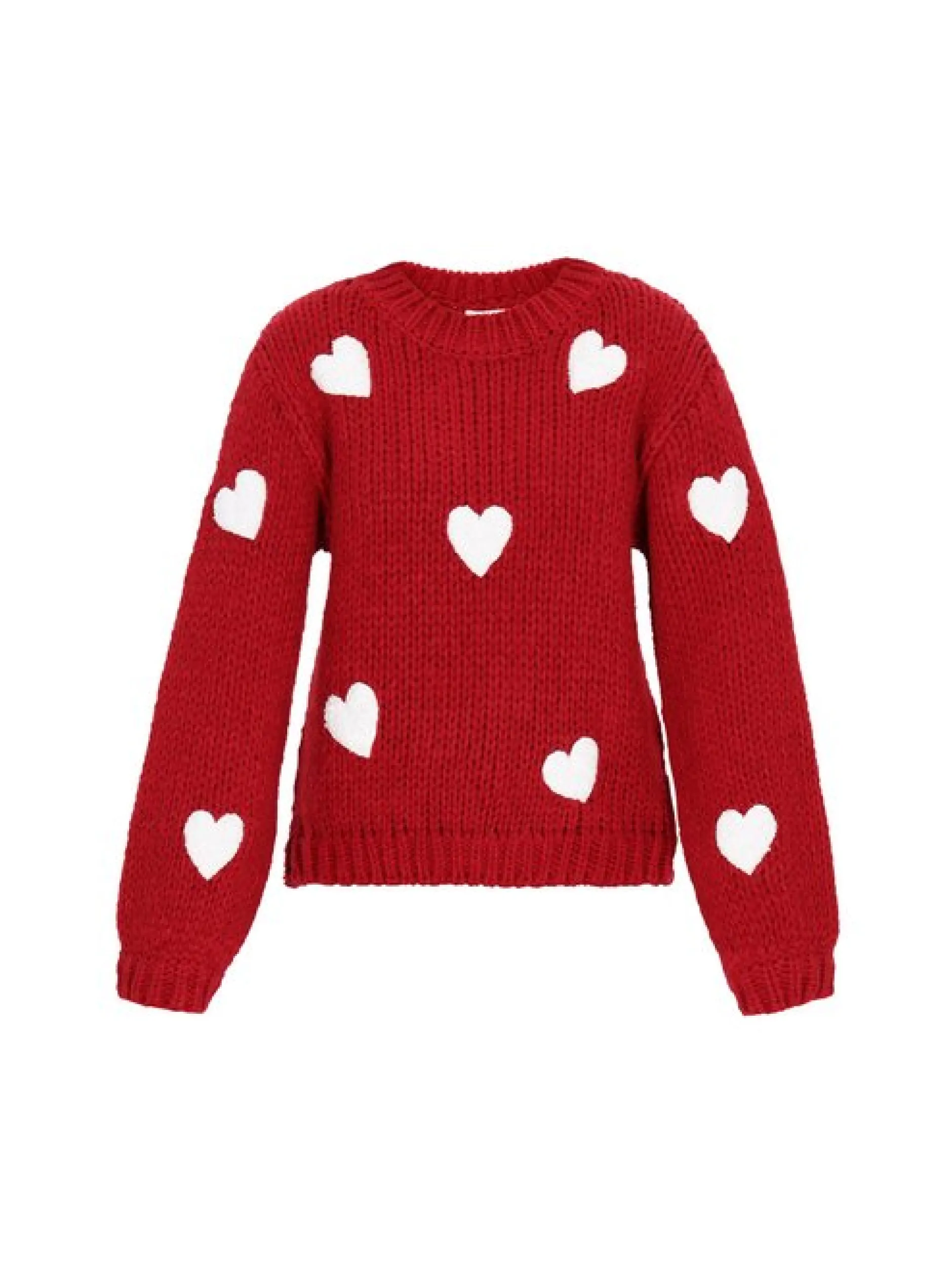 MyMo Damen Pullover in rot - Ausschnitt: Rundhals