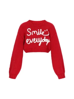 MyMo Damen Pullover in rot - Ausschnitt: Rundhals