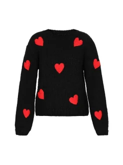 MyMo Damen Pullover in schwarz - Ausschnitt: Rundhals