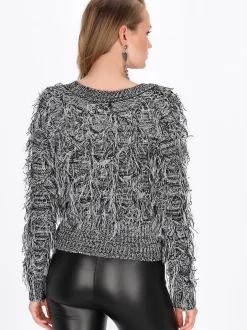 MyMo Damen Pullover in schwarz