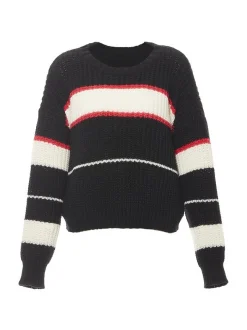 MyMo Damen Pullover in schwarz - Ausschnitt: Rundhals