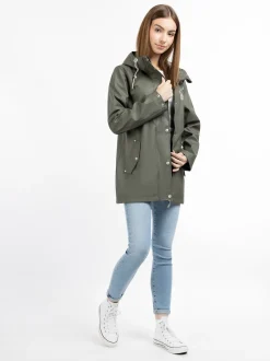 MyMo Damen Regenjacke in oliv