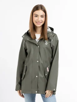 MyMo Damen Regenjacke in oliv