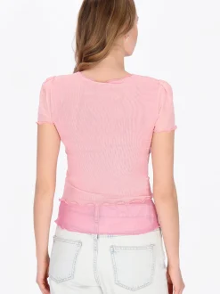 MyMo Damen Shirt in pink - Ausschnitt: Rundhals