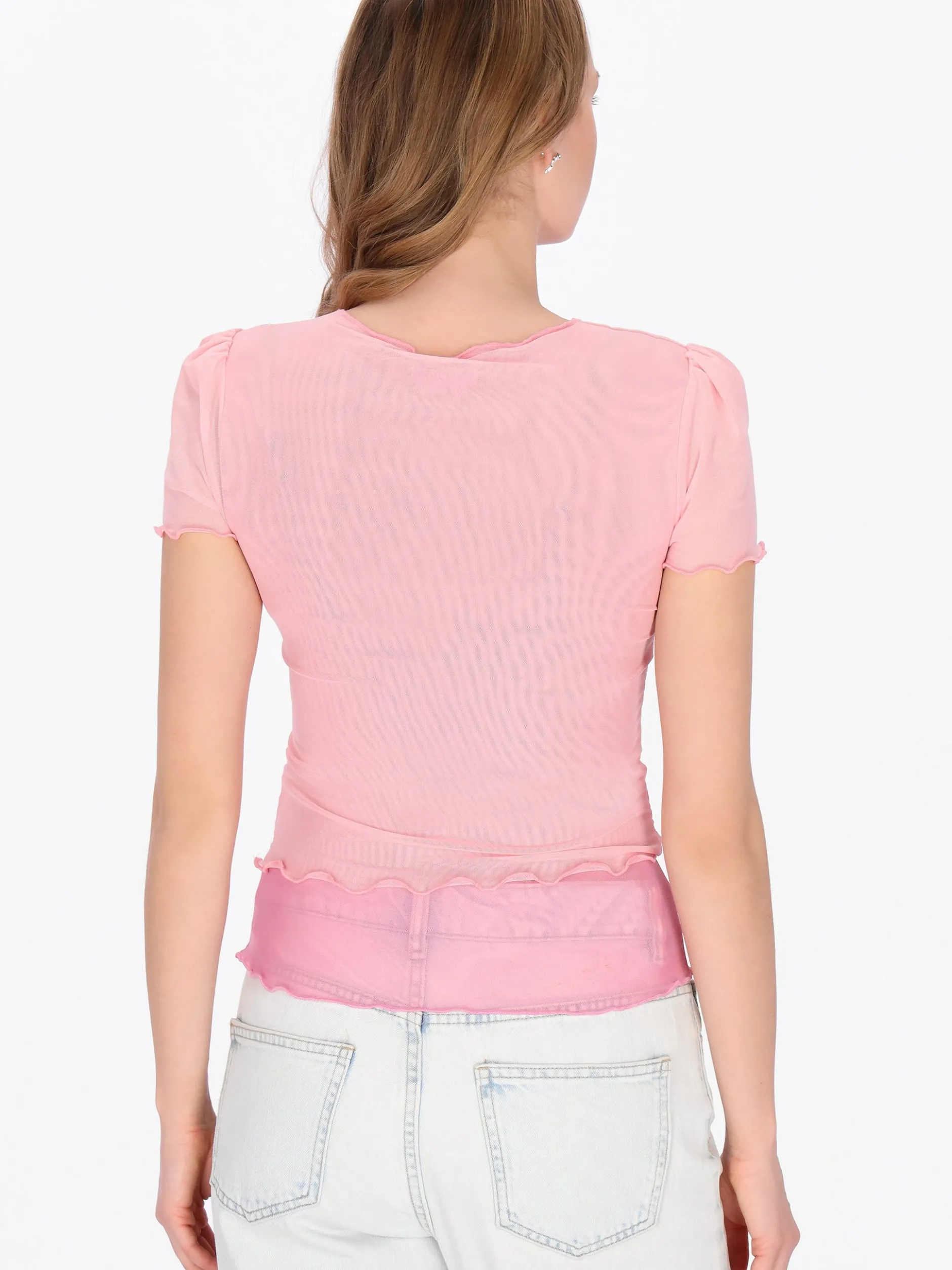 MyMo Damen Shirt in pink - Ausschnitt: Rundhals