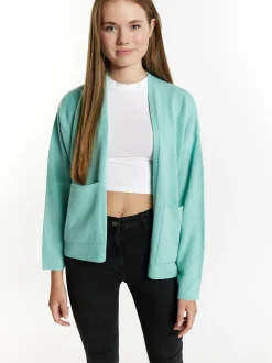 MyMo Damen Strickcardigan in aqua