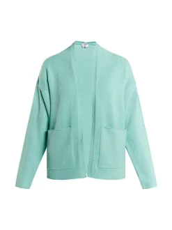 MyMo Damen Strickcardigan in aqua