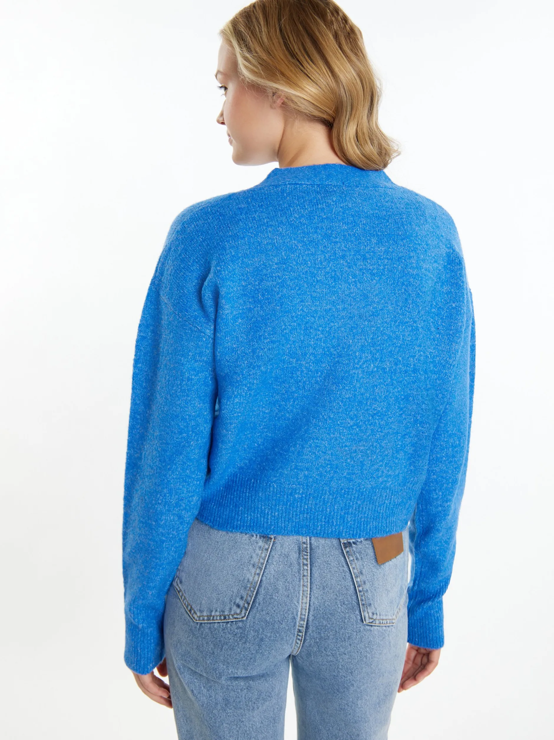 MyMo Damen Strickcardigan in hellblau