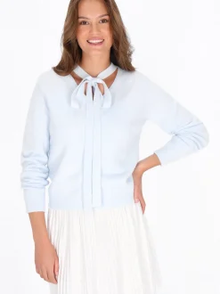 MyMo Damen Strickjacke in blau