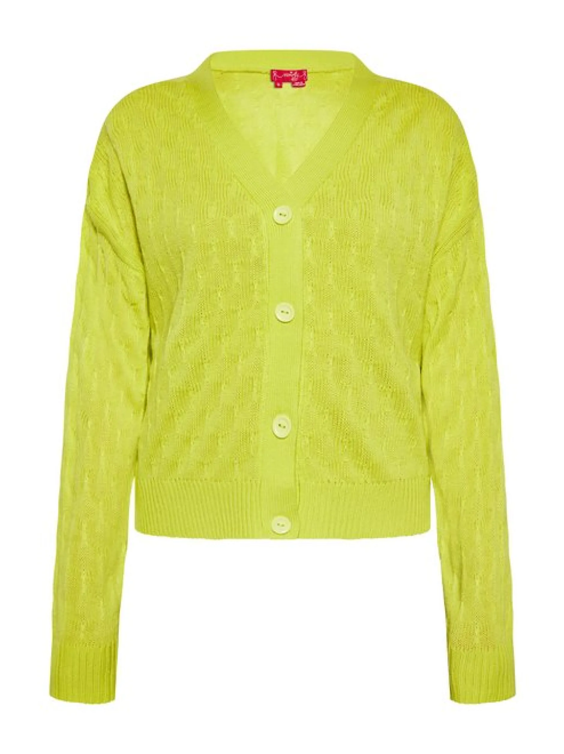 MyMo Damen Strickjacke in limone