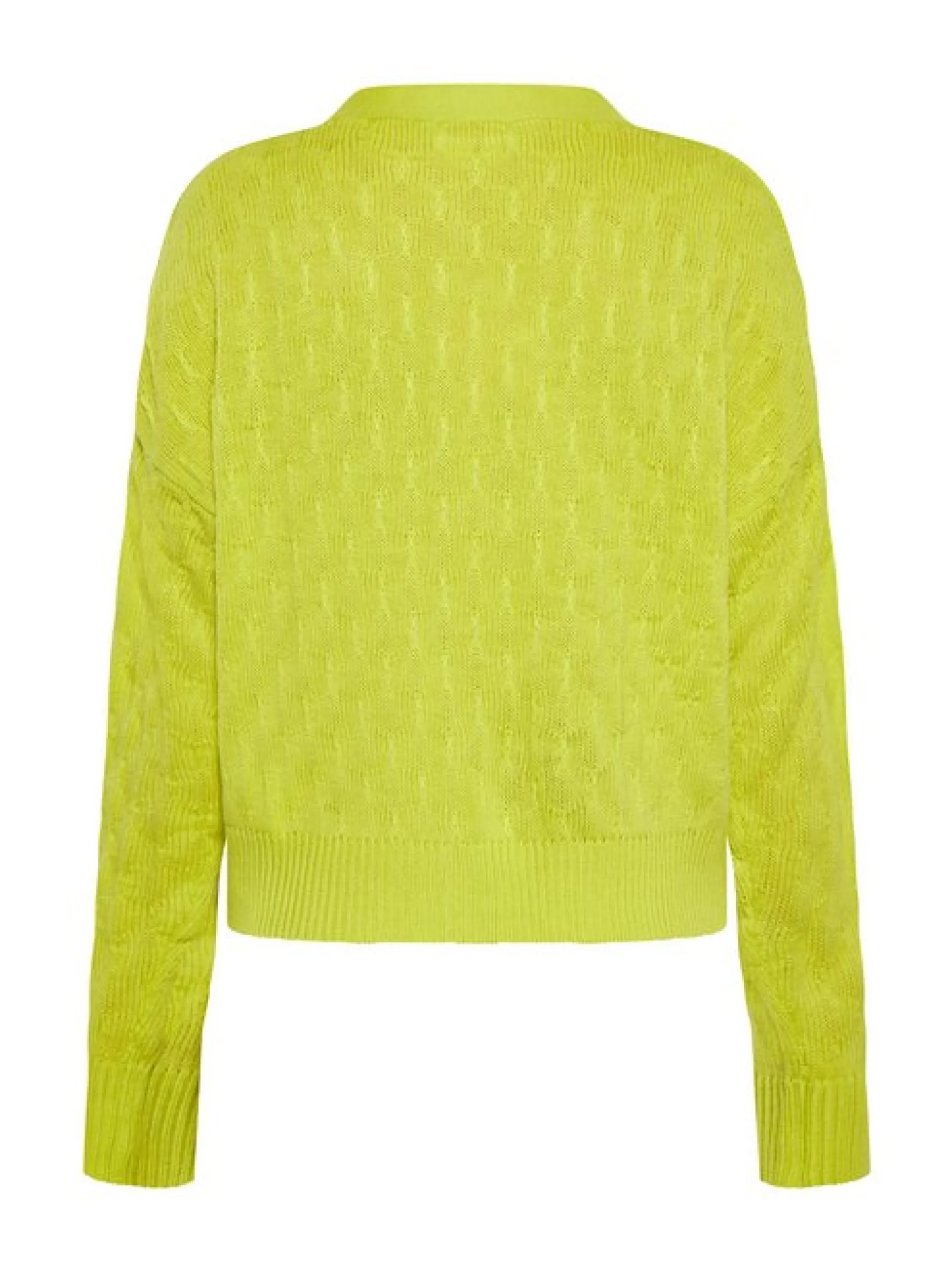 MyMo Damen Strickjacke in limone