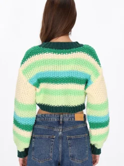 MyMo Damen Strickjacke in mehrfarbig