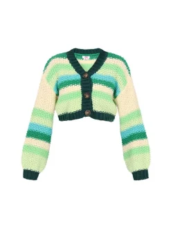 MyMo Damen Strickjacke in mehrfarbig