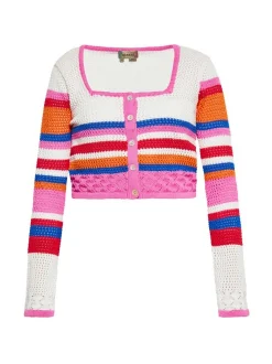 MyMo Damen Strickjacke in mehrfarbig