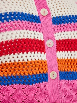 MyMo Damen Strickjacke in mehrfarbig