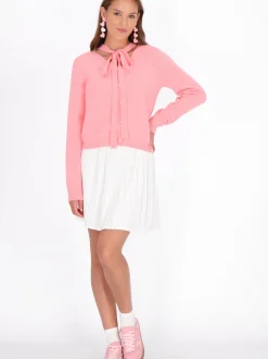MyMo Damen Strickjacke in pink