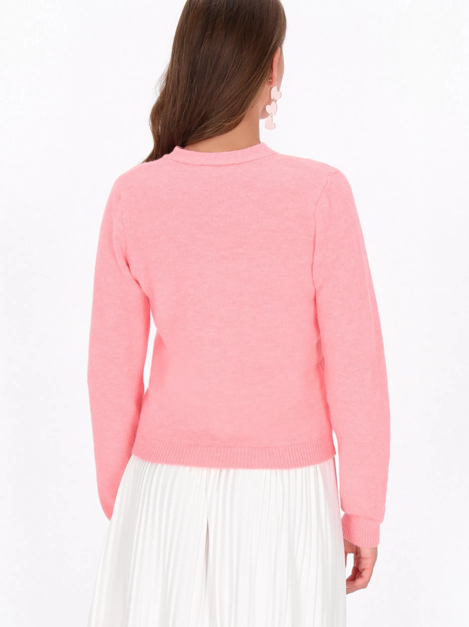 MyMo Damen Strickjacke in pink